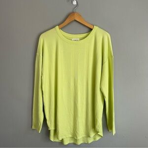 Lou & Grey Light Green Ribbed Long Sleeve Top